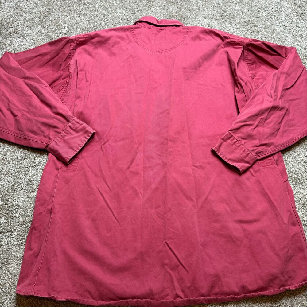 VINTAGE Willis Geiger Button Down Shirt Men Large Red Hunting Shooting 90s - Picture 5 of 6